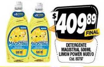 Supermercados Yaguar Detergente magistral limon power nuevo oferta