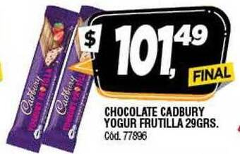 Supermercados Yaguar Chocolate cadbury yogur frutilla oferta