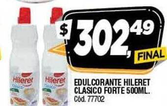 Supermercados Yaguar Edulcorante hileret clasico forte oferta