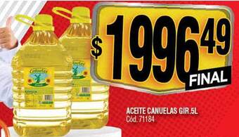Supermercados Yaguar Aceite canuelas gir oferta