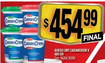 Supermercados Yaguar Queso unt casancrem oferta