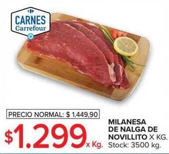 Carrefour Milanesa de nalga de novillito oferta