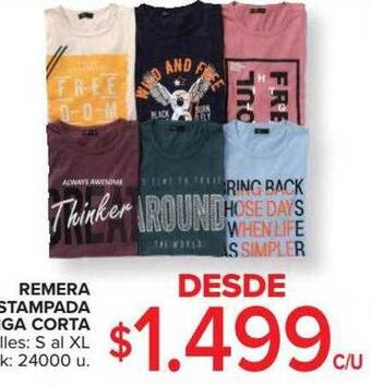 Carrefour Remera estampada manga corta oferta