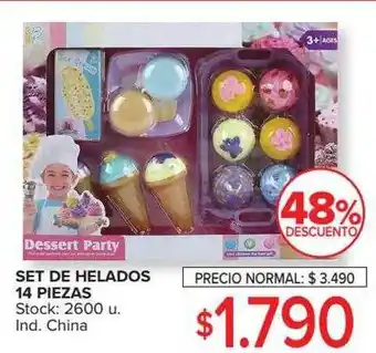Carrefour Set de helados 14 piezas dessert party 48% descuento oferta
