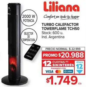 Carrefour Turbo calefactor towerflame tch50 liliana oferta