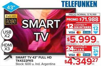 Carrefour Smart tv 43 oferta