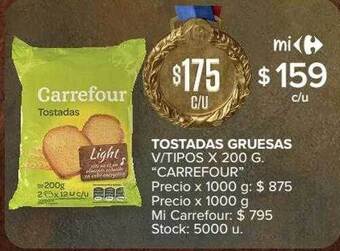 Carrefour Tostadas gruesas oferta
