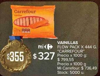 Carrefour Vainillas flow pack oferta