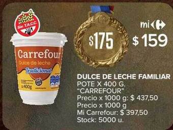 Carrefour Dulce de leche familiar oferta