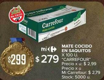 Carrefour Mate cocido en saquitos oferta