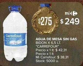 Carrefour Agua de mesa sin gas oferta
