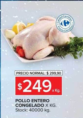 Carrefour Market Pollo entero congelado x kg oferta