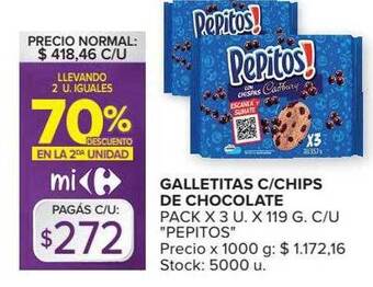 Carrefour Market Galletitas c-chips de chocolate oferta