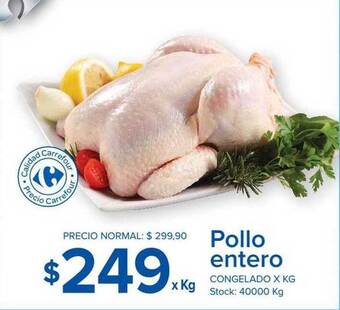 Carrefour Market Pollo entero congelado x kg oferta