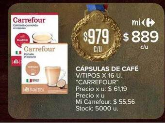 Carrefour Market Cápsulas de café v-tipos oferta