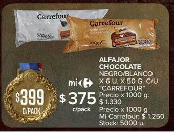 Carrefour Market Alfajor chocolate negro-blanco oferta