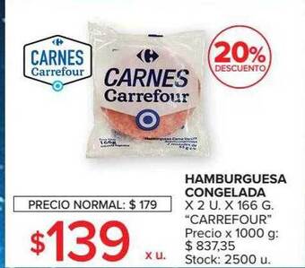 Carrefour Market Hamburguesa congelada oferta
