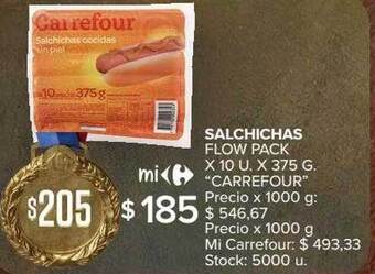 Carrefour Market Salchichas flow pack oferta
