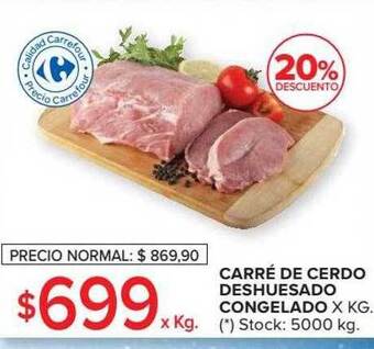 Carrefour Market Carré de cerdo deshuesado congelado x kg oferta