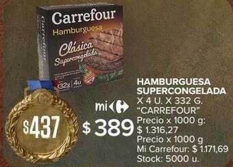 Carrefour Market Hamburguesa supercongelada oferta