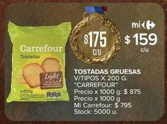 Carrefour Market Tostadas gruesas v-tipos oferta