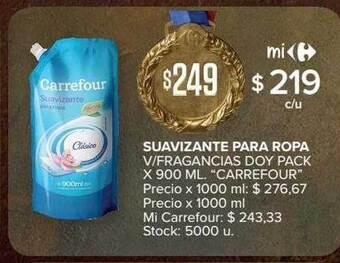 Carrefour Market Suavizante para ropa v-fragancias doy pack oferta