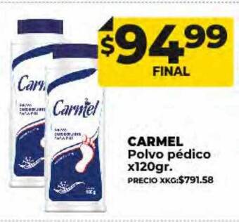 Supermayorista Vital Carmel polvo pédico oferta