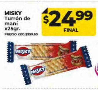 Supermayorista Vital Misky turrón de mani oferta