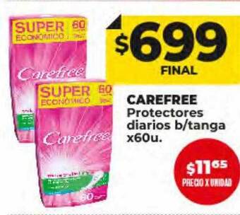 Supermayorista Vital Carefree protectores diarios b tanga oferta