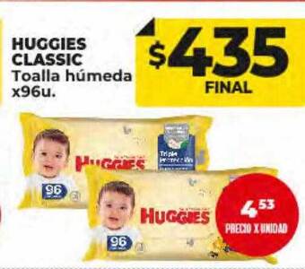 Supermayorista Vital Huggies classic toalla húmeda oferta