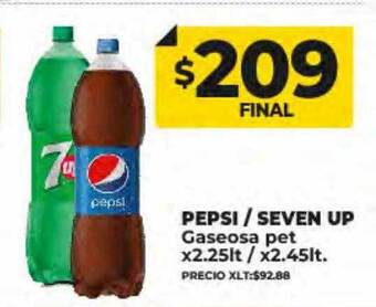 Supermayorista Vital Pepsi seven up gaseosa oferta