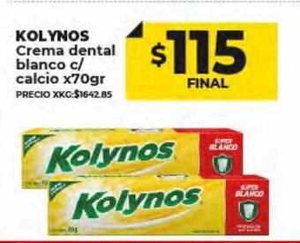 Supermayorista Vital Kolynos crema dental blanco c calcio oferta