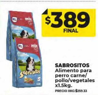 Supermayorista Vital Sabrositos alimento para perro carne pollo vegetales oferta