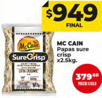 Supermayorista Vital Mc cain papas sure crisp oferta