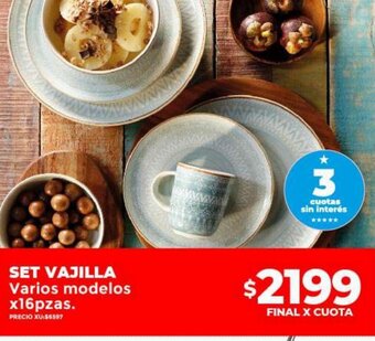 Supermayorista Vital Set Vajilla Varios Modelos oferta