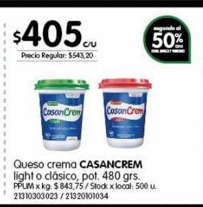 Jumbo Queso crema casancrem oferta
