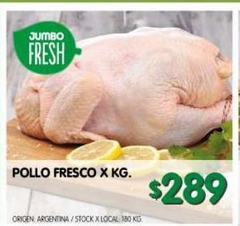 Jumbo Pollo fresco x kg oferta