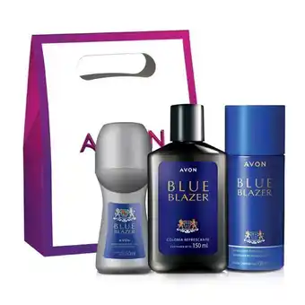 Avon Set x3 blue blazer - colonia + refrescante + desodorante oferta