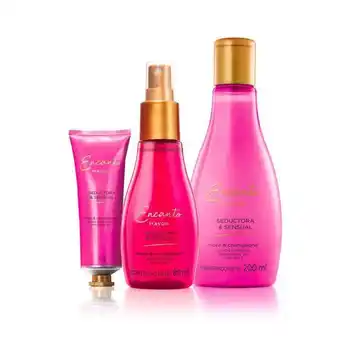 Avon Set x3 encanto seduccion - mini crema corporal + mini body spray + crema de manos oferta