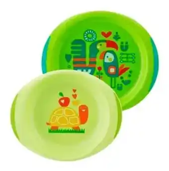Chicco set de platos 12m+ verde 160023/21/22