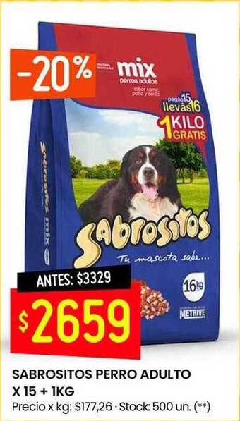 Changomas Sabrositos perro adulto oferta
