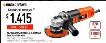 Changomas Amoladora modelo g720n ar black&decker oferta