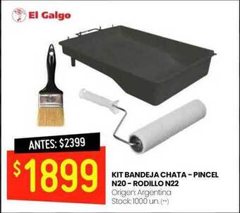 Changomas Kit bandeja chata - pincel n20 - rodillo n22 oferta
