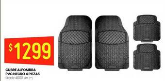 Changomas Cubre alfombra pvc negro 4 piezas oferta