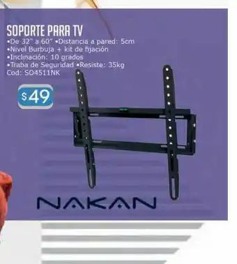 Cuotas del Sur Soporte para tv nakan oferta