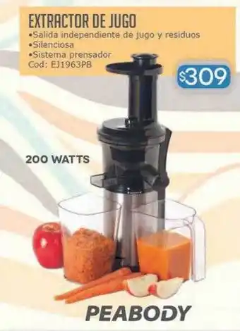 Cuotas del Sur Extractor de jugo peabody oferta