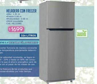 Cuotas del Sur Heladera con freezer oferta