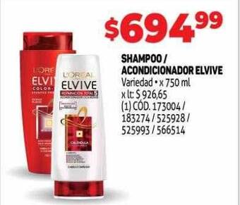 Makro Shampoo acondicionador elvive oferta