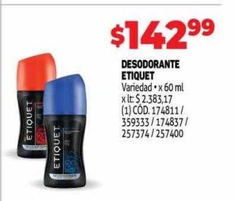 Makro Desodorante etiquet oferta