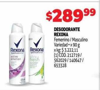 Makro Desodorante rexona oferta